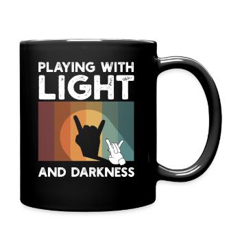 Playing With Light And Darkness Shadow - Full Colour Mug - black - Right