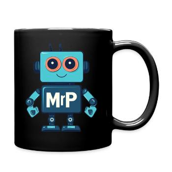 Mr Robot - Chill Mode On - Roboter KI AI - Tasse einfarbig - Schwarz - Rechts