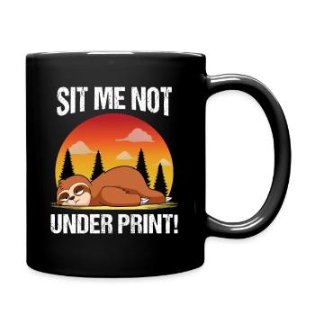 Ne m’asseyez pas sous Imprimer Proverbes allemands - Mug uni - noir - Droite