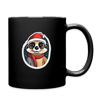 Suricate Noël - Mug uni - noir - Droite