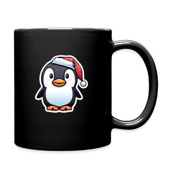 Penguin Christmas Christmas Outfit - Full Colour Mug - black - Right