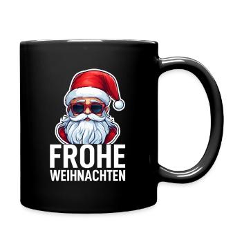 Weihnachtsmann - Tasse einfarbig - Schwarz - Rechts