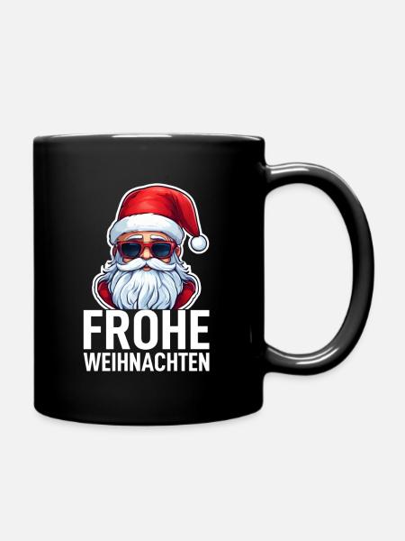 Weihnachtsmann - Tasse einfarbig - Schwarz