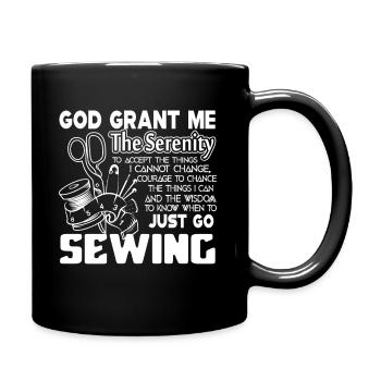 Sewing Just Go Sewing - Full Colour Mug - black - Right