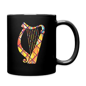 Harp Geometric - Full Colour Mug - black - Right