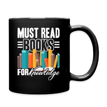 Book Read Books For Knowledge - Full Colour Mug - black - Right