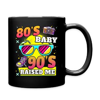 Né dans les années 80 - Mug uni - noir - Droite