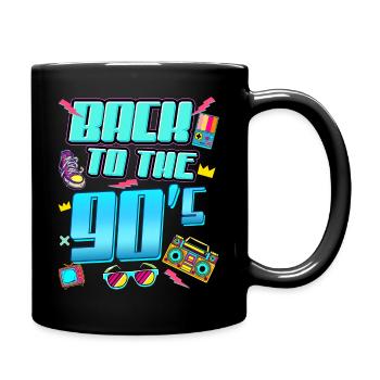 Back to the 90s retro 90s outfit 90s - Full Colour Mug - black - Right