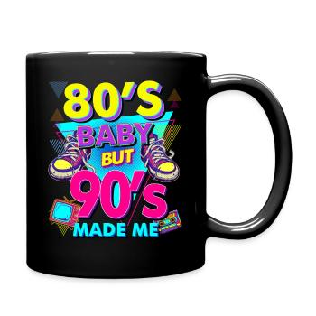 Né dans les années 80. Fabriqué dans les années 80. - Mug uni - noir - Droite