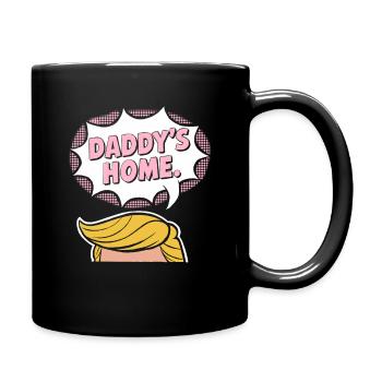 Idée cadeau art rose pop 2024 maison de papa - Mug uni - noir - Droite