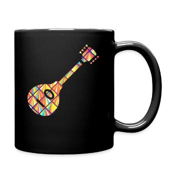 Mandolin Geometric - Full Colour Mug - black - Right