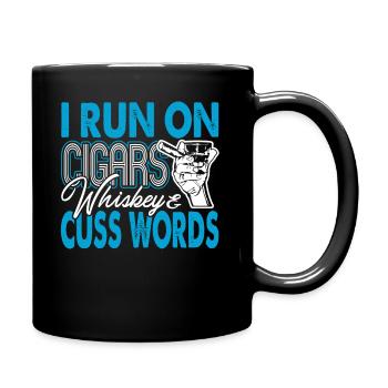 Cigar Smoking I Runs On Cigars - Full Colour Mug - black - Right