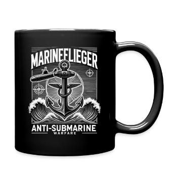 Anti Sub Marineflieger - Tasse einfarbig - Schwarz - Rechts