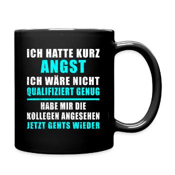 Arbeitskollegen Geschenk, Kollegen Spruch, Beruf - Tasse einfarbig - Schwarz - Rechts