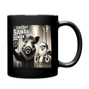 Chats Selfie Père Noël - Mug uni - noir - Droite