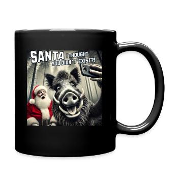 Chats Selfie Père Noël - Mug uni - noir - Droite