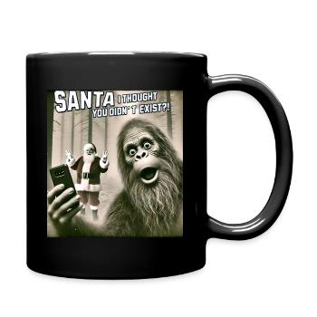 Chats Selfie Père Noël - Mug uni - noir - Droite