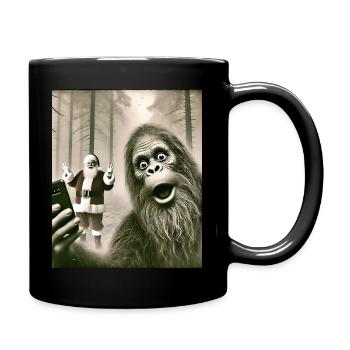 Chats Selfie Père Noël - Mug uni - noir - Droite