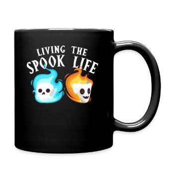 Vivre la vie fantôme Spook Life Appât - Mug uni - noir - Droite