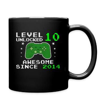 Level 10 Unlocked - Full Colour Mug - black - Right