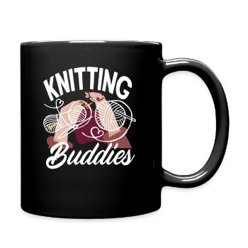 Faites l’expérience de tricoter avec des amis - Mug uni - noir - Droite
