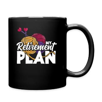 Tricoter mon plan de retraite - Mug uni - noir - Droite