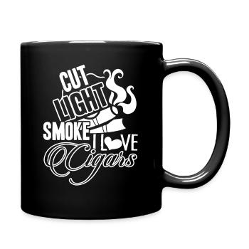 Cigar Smoking I Love Cigars - Full Colour Mug - black - Right