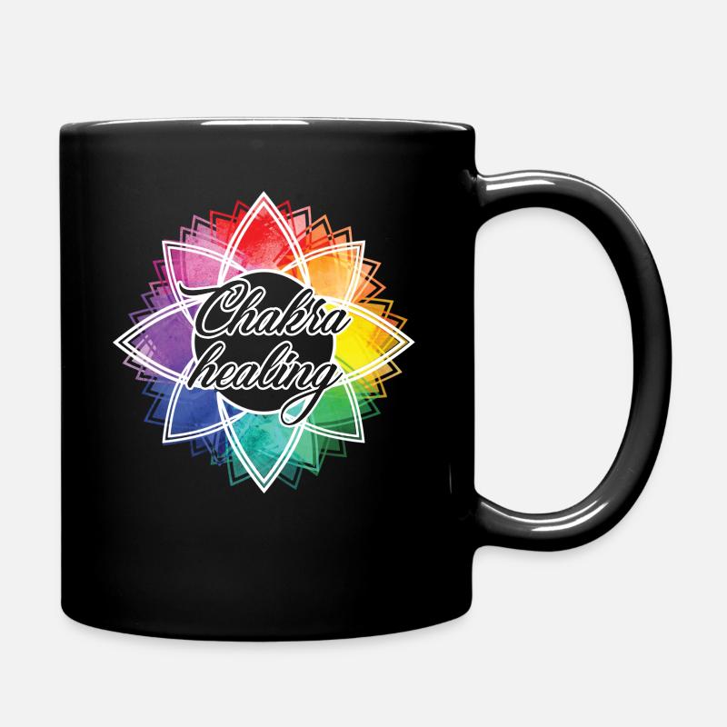 Chakra Healing Funny Chakra - Full Colour Mug - black