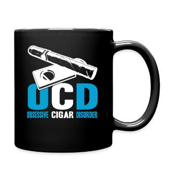 Cigar Smoking Obsessive Cigar Disorder - Full Colour Mug - black - Right