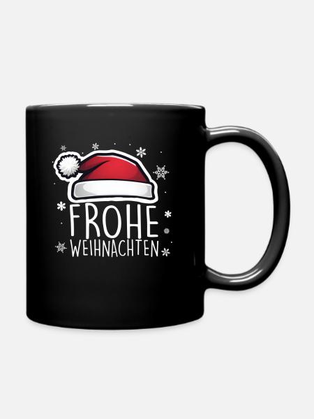 Frohe Weihnachten - Tasse einfarbig - Schwarz