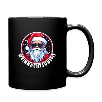 Santa Claus with Santa Hat Sunglasses - Full Colour Mug - black - Right