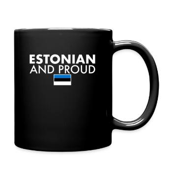 L’Estonie et la fière Estonie - Mug uni - noir - Droite