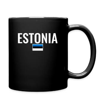Estonie Estonie Drapeau estonien Este - Mug uni - noir - Droite