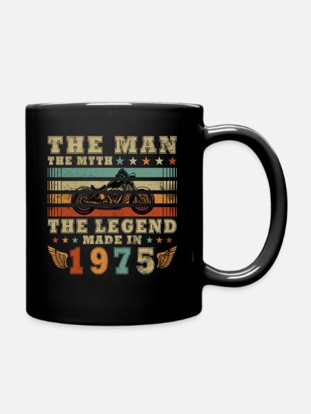 Biker Legende seit 1975 - Tasse einfarbig - Schwarz