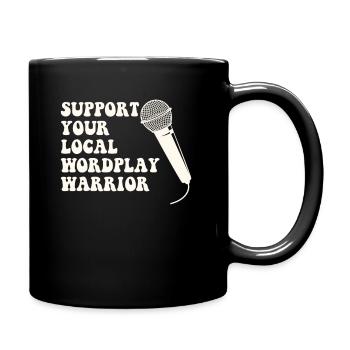 Poetry Slam Pun Warrior Slam Poetry - Full Colour Mug - black - Right