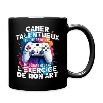 Gamer talentueux ado accro aux jeux vidéo console - Mug uni - noir - Droite