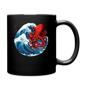 Oktopus Japanische Kunst Octopus Japanese Art - Full Colour Mug - black - Right