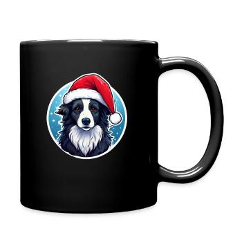 Chien de Noël - Mug uni - noir - Droite