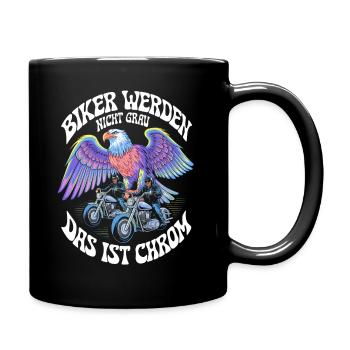 Werden Nicht Grau Das Ist Chrom Motorradfahrer - Tasse einfarbig - Schwarz - Rechts
