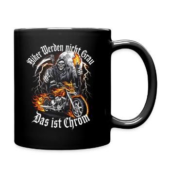 Werden Nicht Grau Das Ist Chrom Motorradfahrer - Tasse einfarbig - Schwarz - Rechts