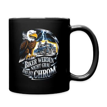 Werden Nicht Grau Das Ist Chrom Motorradfahrer - Tasse einfarbig - Schwarz - Rechts