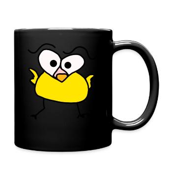 Crazy looking chicken - Full Colour Mug - black - Right