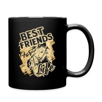 Horse Best Friend For Life - Full Colour Mug - black - Right