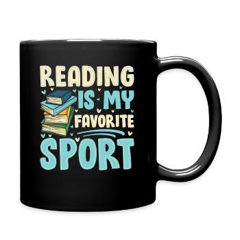 La lecture est mon sport préféré – Pour les amateurs de livres - Mug uni - noir - Droite