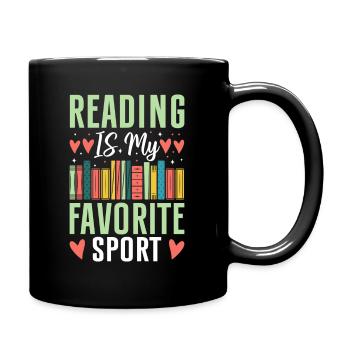 La lecture est mon sport préféré – Pour les amateurs de livres - Mug uni - noir - Droite