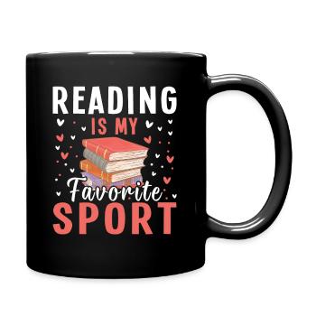 La lecture est mon sport préféré – Pour les amateurs de livres - Mug uni - noir - Droite