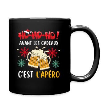 Noël Hohoho avant les cadeaux c est l apéro - Mug uni - noir - Droite