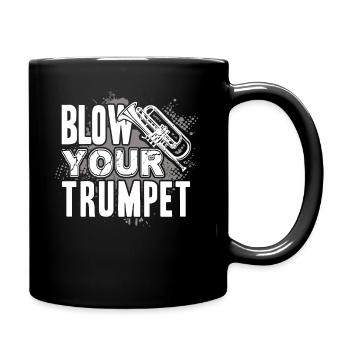 Trumpet Blow Your Trumpet - Full Colour Mug - black - Right