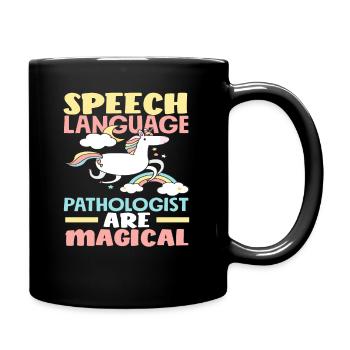 Logopäden Sind Magisch Einhorn Design - Tasse einfarbig - Schwarz - Rechts