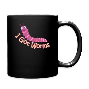 Wurmfarmer Wurmkompost Niedliche Männer Frauen - Tasse einfarbig - Schwarz - Rechts